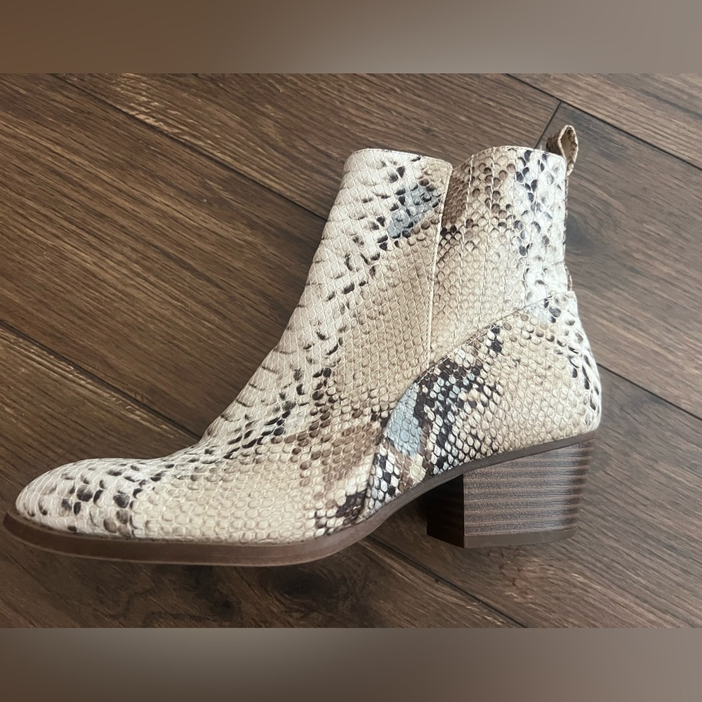 Chinese Laundry Snake Print Ankle Boots